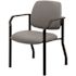 Boss Office Products Heavy Duty Chair W/arm Black Frame Gray Antimicrobial Vinyl