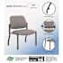 Boss Office Products Heavy Duty Chair Black Frame Gray Antimicrobial Vinyl