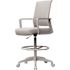 Boss Office Products Deluxe Gray Frame Gray Mesh Drafting Height Chair