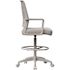 Boss Office Products Deluxe Gray Frame Gray Mesh Drafting Height Chair