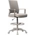 Boss Office Products Deluxe Gray Frame Gray Mesh Drafting Height Chair