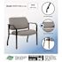 Boss Office Products Heavy Duty X-Wide Seat Steel Frame Chair-Antimicrobl Vinyl
