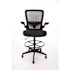 Boss Office Products Deluxe Black Frame Mesh-Back Draft Chair W/flip-Up Arms
