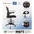 Boss Office Products Deluxe Black Frame Mesh-Back Draft Chair W/flip-Up Arms