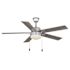 Seasons Ozark 52" Silver Indoor/Outdoor Ceiling Fan With Light and Reversible White Oak/Deep Silver Blades (5-Blade)