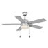 Seasons Ozark 44" Ceiling Fan, Indoor/Outdoor, Silver