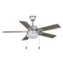 Seasons Ozark 44" Silver Indoor/Outdoor Ceiling Fan With Light and Reversible White Oak/Deep Silver Blades (5-Blade)