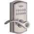 Kwikset Smartcode Electronic Pembroke Lever Smartkey Security Satin Chrome