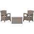 Suncast Commercial Elements Coffee Table With Storage Dove Gray