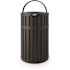 Suncast Commercial Round Slatted Can With Canopy Lid