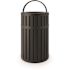Suncast Commercial Round Slatted Can With Canopy Lid