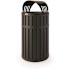 Suncast Commercial Round Slatted Can With Canopy Lid