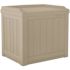 Suncast Commercial 22 Gallon Small Deck Box With Storage Seat, Light Taupe