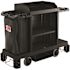 Suncast Commercial Premium Housekeeping Cart Partially Pre-Assembled, Black