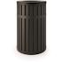 Suncast Commercial 45 Gallon Round Slatted Metal Trash Can