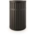 Suncast Commercial 45 Gallon Round Slatted Metal Trash Can