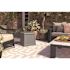 Suncast Commercial Elements End Table With Storage Dove Gray