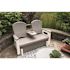 Suncast Commercial Adirondack Glider With Console - Dove Gray