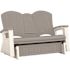 Suncast Commercial Adirondack Glider With Console - Dove Gray