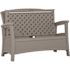 Suncast Commercial Elements Loveseat With Storage - Dove Gray