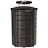Suncast Commercial 35 Gallon Outdoor Decorative Metal Trash Can With Metal Lid