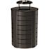 Suncast Commercial 35 Gallon Outdoor Decorative Metal Trash Can With Metal Lid
