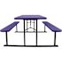 National Public Seating PICNIC TABLE BLUE BLK FRAME