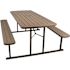 National Public Seating PICNIC TABLE BROWN FRAME