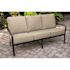 Cape Soleil Fairhill Commercial-Grade Aluminum Sofa With Sunbrella Cushions