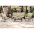 Cape Soleil Fairhill Commercial-Grade Aluminum Sofa With Sunbrella Cushions