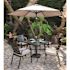 Cape Soleil Commercial Aluminum 38 Inch Square Slat Top Table