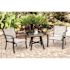 Cape Soleil Commercial Aluminum 22 Inch X 22 Inch Slat-Top Side Table
