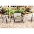 Cape Soleil Commercial Aluminum 22 Inch X 22 Inch Slat-Top Side Table