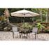 Cape Soleil Commercial Aluminum 30 Inch Square Slat Top Table