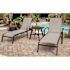 Cape Soleil Grey Richmond Commercial Sling Aluminum Chat Sling Chair
