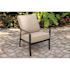 Cape Soleil Fairhill Commercial Aluminum Slat Back Chair With Sunbrella Cushions