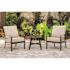 Cape Soleil Fairhill Commercial Aluminum Slat Back Chair With Sunbrella Cushions