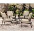 Cape Soleil Fairhill Commercial Aluminum Slat Back Chair With Sunbrella Cushions