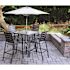 Cape Soleil Commercial-Grade Square Slat High-Top Table, 42"