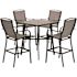 Cape Soleil Commercial-Grade Square Slat High-Top Table, 42"