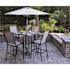 Cape Soleil Commercial-Grade Square Slat High-Top Table, 42"