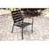 Cape Soleil Fairhill 5-Pc Dining Set 38" Slat Bar Table W/4 Bar Chairs, Gunmetal