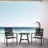 Cape Soleil Fairhill 3-Piece Dining Set, 22" Slat Bar Table W/2 Chairs, Gunmetal