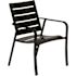 Cape Soleil Fairhill 3-Piece Dining Set, 22" Slat Bar Table W/2 Chairs, Gunmetal