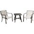 Cape Soleil Richmond 3-Piece Dining Set With 2 Sling Chat Chairs Richmond3pc