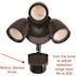 Eti 3 Head Bronze Motion Security Light