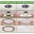 Eti 13" Round White Optional Brushed NICKEL Trim Night Light