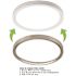 Eti 13" Round White Optional Brushed NICKEL Trim Night Light