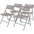 National Public Seating Airflex Folding Chair, Platinum, Package Of 4