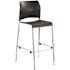 National Public Seating Cafetorium Bar Stool, Plastic Seat, Charcoal